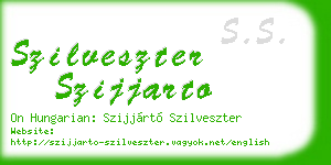 szilveszter szijjarto business card